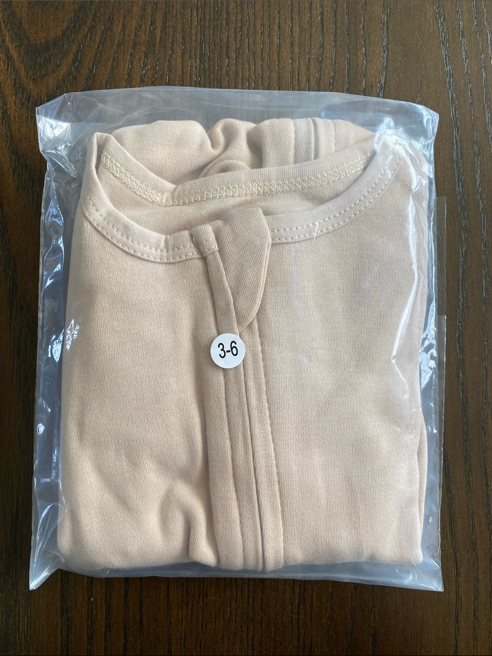 NWT Baby Footed One-Piece Pajama with Two-Way Zipper & Cuffed Sleeves - Picture 5 of 5